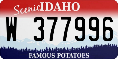 ID license plate W377996