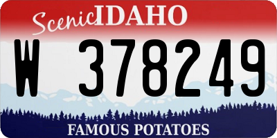 ID license plate W378249