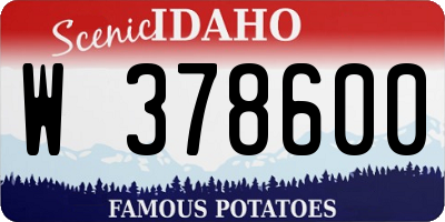 ID license plate W378600