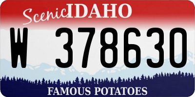 ID license plate W378630