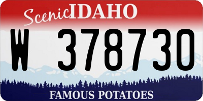 ID license plate W378730