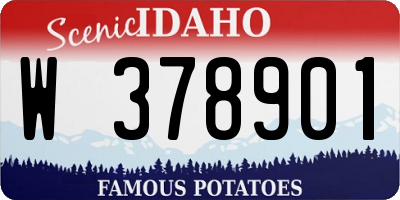 ID license plate W378901