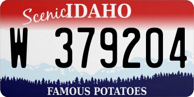 ID license plate W379204