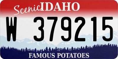 ID license plate W379215