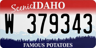 ID license plate W379343