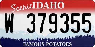 ID license plate W379355