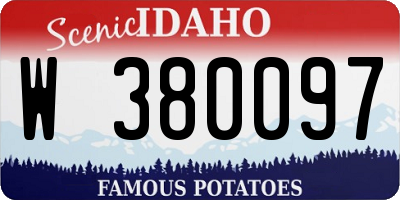 ID license plate W380097