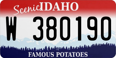 ID license plate W380190