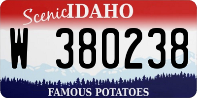 ID license plate W380238