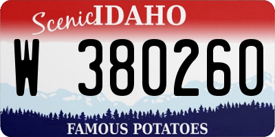 ID license plate W380260