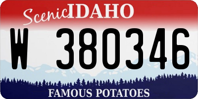 ID license plate W380346