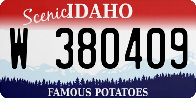 ID license plate W380409