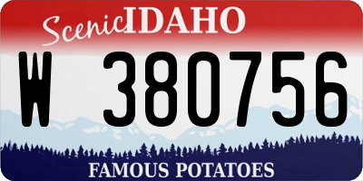 ID license plate W380756