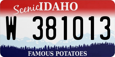 ID license plate W381013