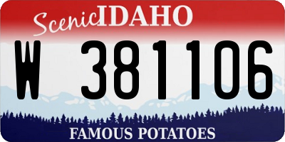 ID license plate W381106
