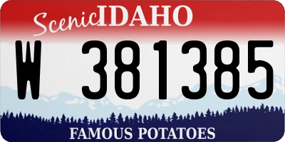 ID license plate W381385
