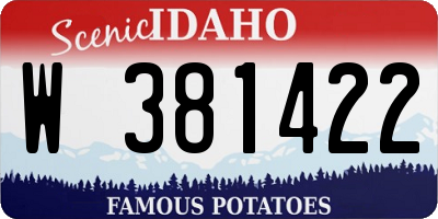ID license plate W381422