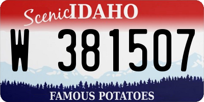 ID license plate W381507