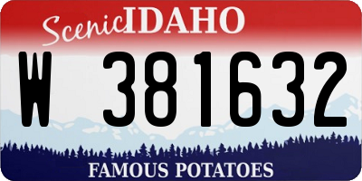 ID license plate W381632