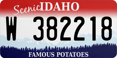 ID license plate W382218