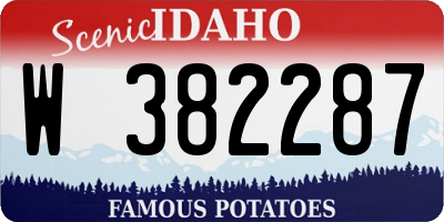 ID license plate W382287