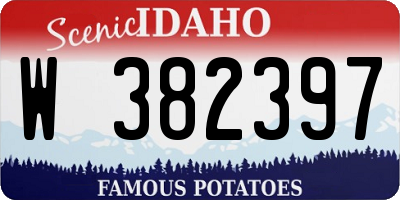 ID license plate W382397