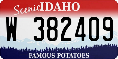 ID license plate W382409