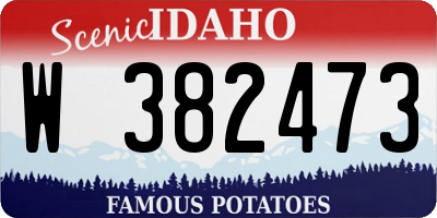 ID license plate W382473