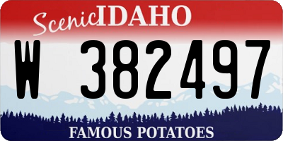 ID license plate W382497