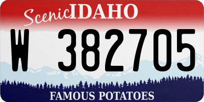 ID license plate W382705
