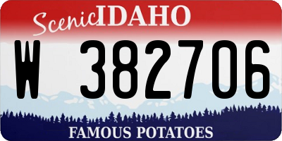 ID license plate W382706