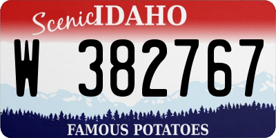 ID license plate W382767