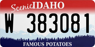 ID license plate W383081