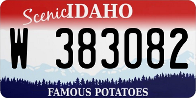 ID license plate W383082
