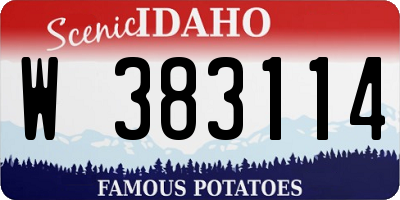 ID license plate W383114