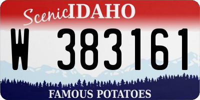 ID license plate W383161
