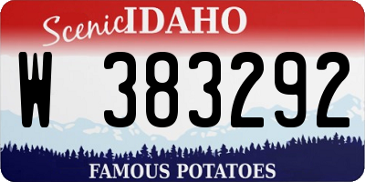 ID license plate W383292
