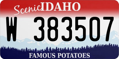 ID license plate W383507