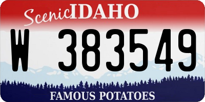 ID license plate W383549