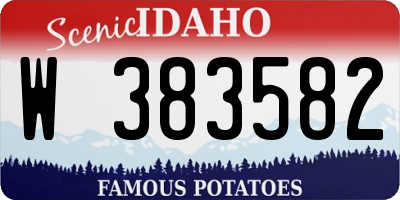 ID license plate W383582