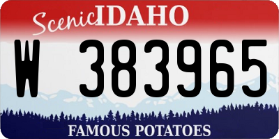 ID license plate W383965