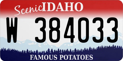 ID license plate W384033