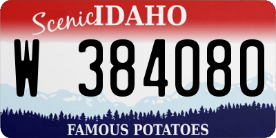 ID license plate W384080