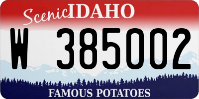 ID license plate W385002