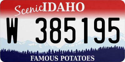 ID license plate W385195