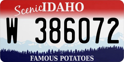 ID license plate W386072