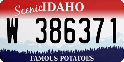 ID license plate W386371