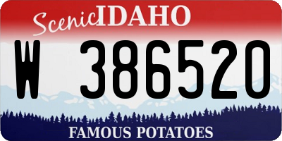 ID license plate W386520