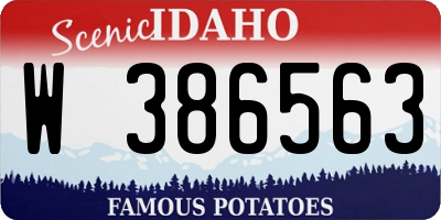 ID license plate W386563