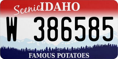 ID license plate W386585